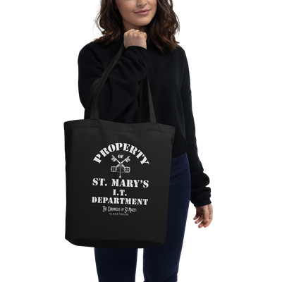 Property of St Mary's I.T. Department Black Eco Tote Bag (UK, Europe, USA, Canada)