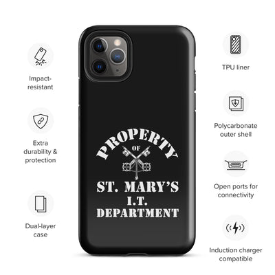 Property of St Mary's I.T. Department Tough Case for iPhone® (UK, Europe, USA, Canada, Australia, and New Zealand)