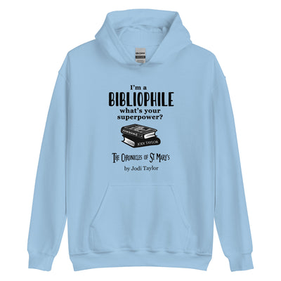 I'm a Bibliophile - What's Your Superpower Unisex Hoodie up to 5XL (UK, Europe, USA, Canada, Australia)