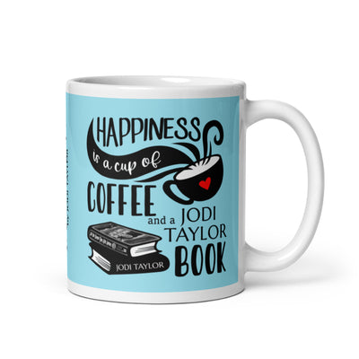 Happiness is a Cup of Coffee and a Jodi Taylor Book mug (UK, Europe, USA, Canada and Australia)