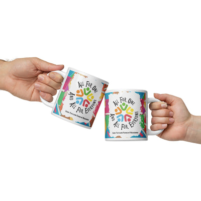 All for One And All For Every One Diversity Range mug in 3 sizes (UK, Europe, USA, Canada, Australia) - Jodi Taylor Books