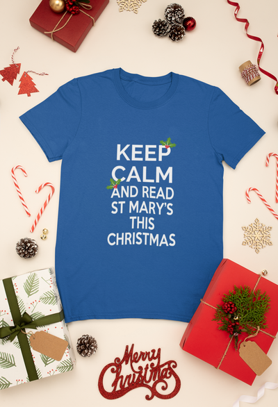Keep Calm and Read St Mary's This Christmas Short-Sleeve Unisex T-Shirt (Europe, USA & Australia) - Jodi Taylor Books